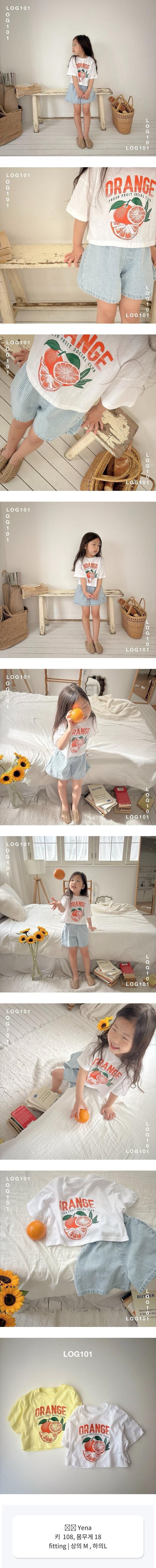 Log101 - Korean Children Fashion - #discoveringself - Fresh Orange Tee