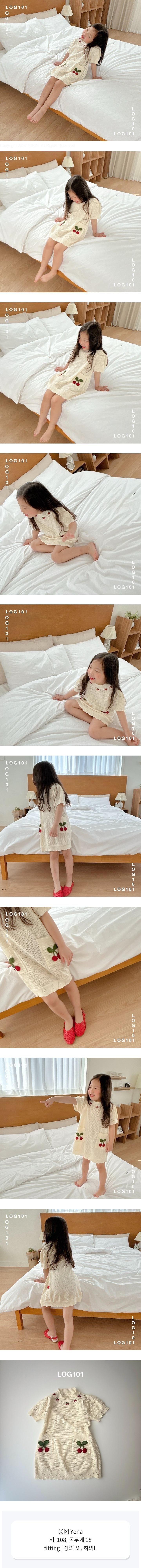 Log101 - Korean Children Fashion - #kidsshorts - Cherry Knit One-piece