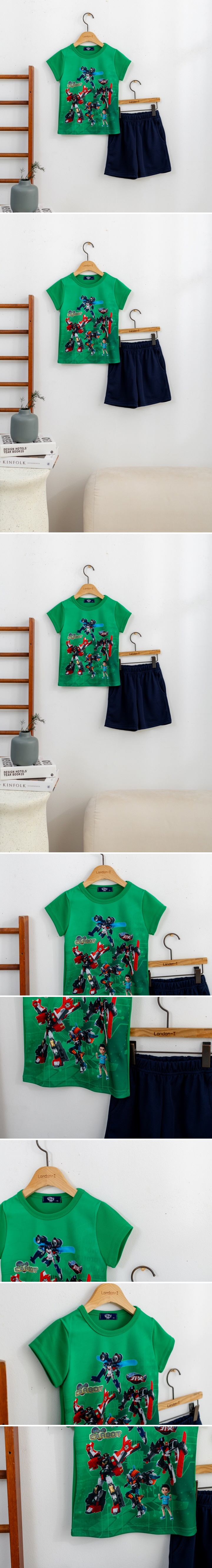 London I - Korean Children Fashion - #kidsstore - Robot Trio Tee