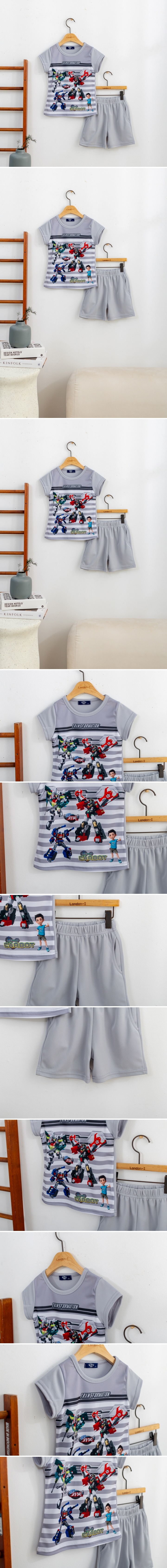 London I - Korean Children Fashion - #magicofchildhood - Robot Big Fort Tee