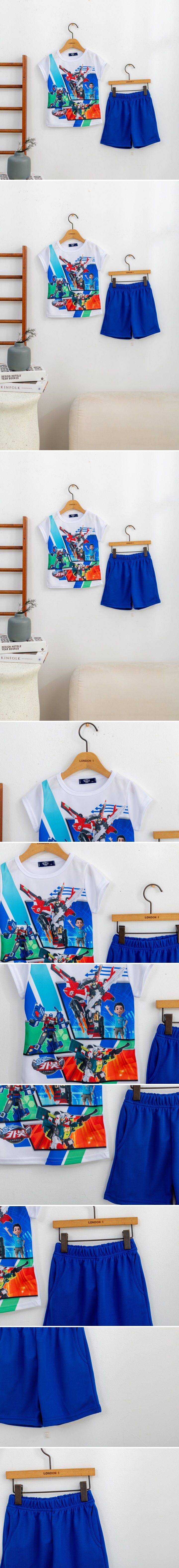 London I - Korean Children Fashion - #prettylittlegirls - Robot Mighty Cops Tee