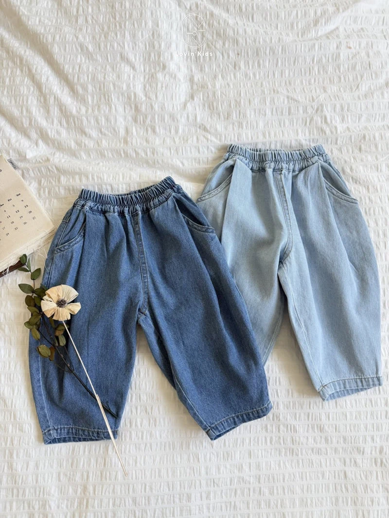 Lovin - Korean Baby Fashion - #babyboutique - Pleated Denim Pants