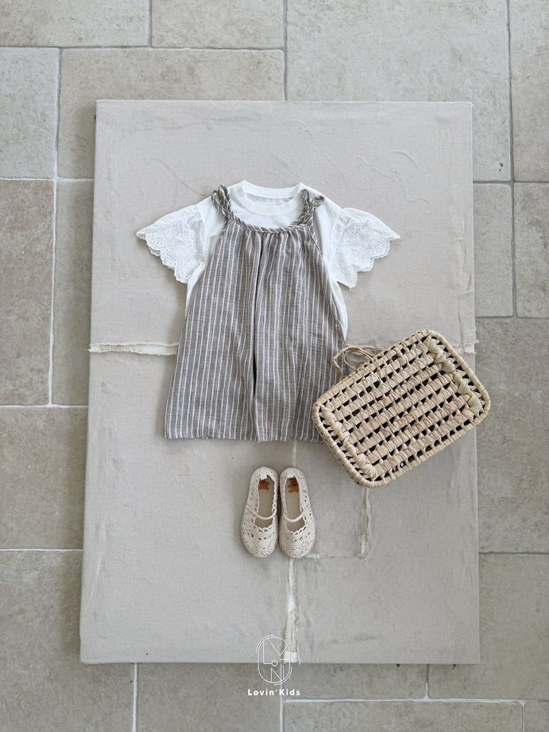 Lovin - Korean Baby Fashion - #babyclothing - Double Line One-piece - 5