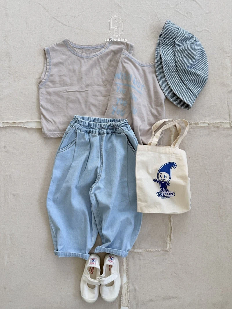 Lovin - Korean Baby Fashion - #babyclothing - Pleated Denim Pants - 3