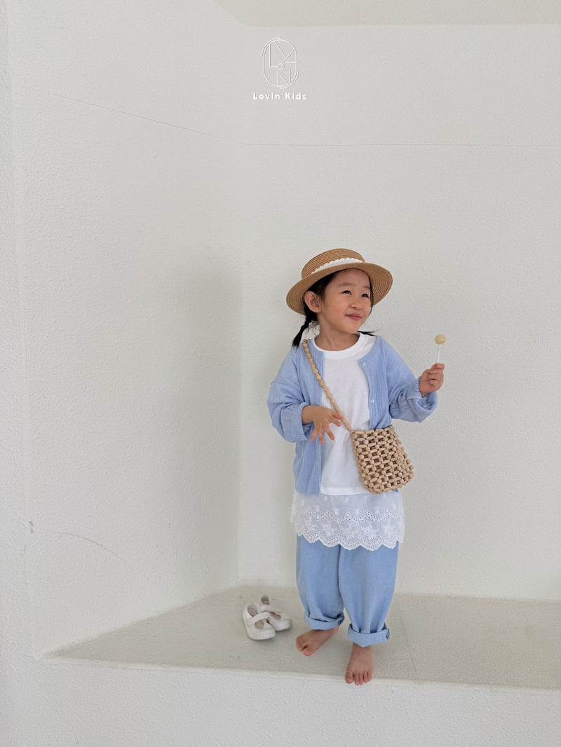 Lovin - Korean Baby Fashion - #babyclothing - Pleated Denim Pants - 4