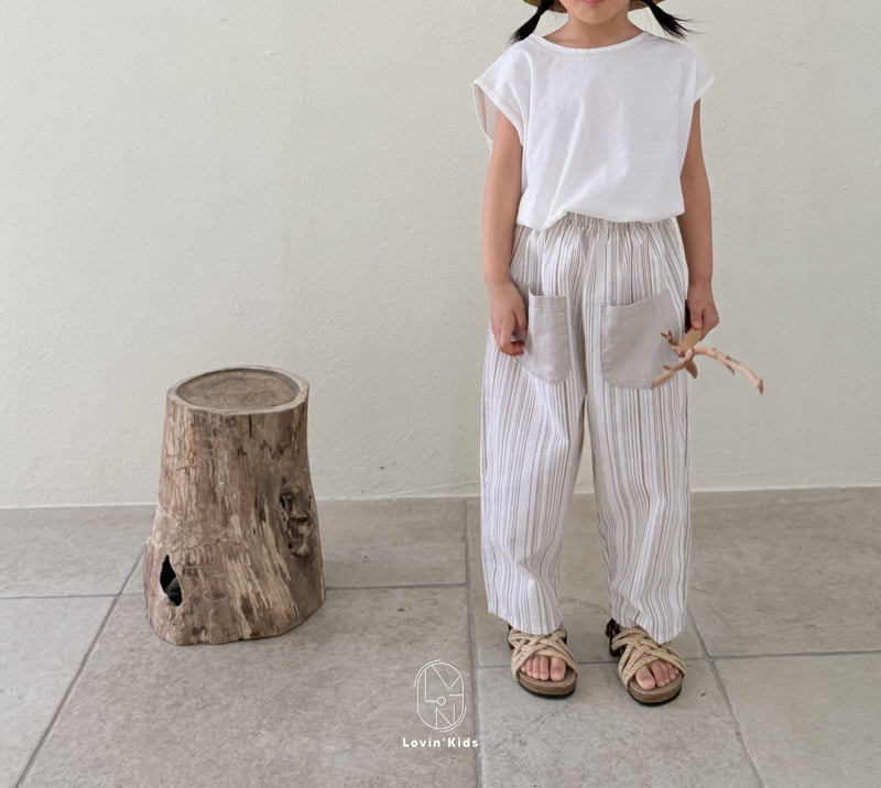 Lovin - Korean Baby Fashion - #babyfever - Mono Stripe Pants - 9