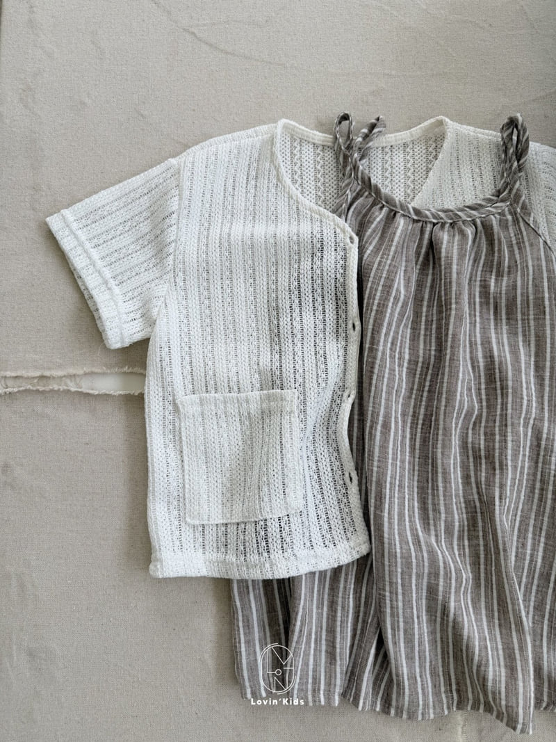 Lovin - Korean Baby Fashion - #babyfever - Double Line One-piece - 7