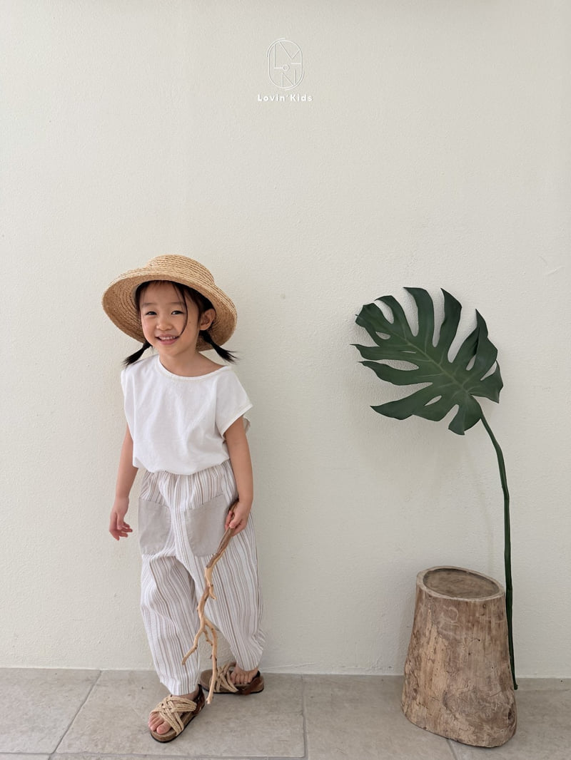 Lovin - Korean Baby Fashion - #babylifestyle - Mono Stripe Pants - 11