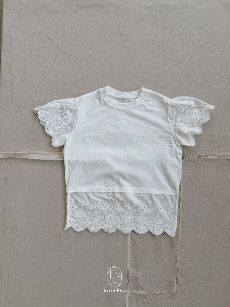 Lovin - Korean Baby Fashion - #babyoutfit - Angel Lace Tee