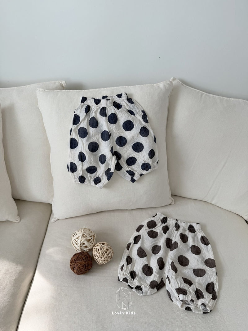 Lovin - Korean Baby Fashion - #onlinebabyboutique - Bubble Dot Pants