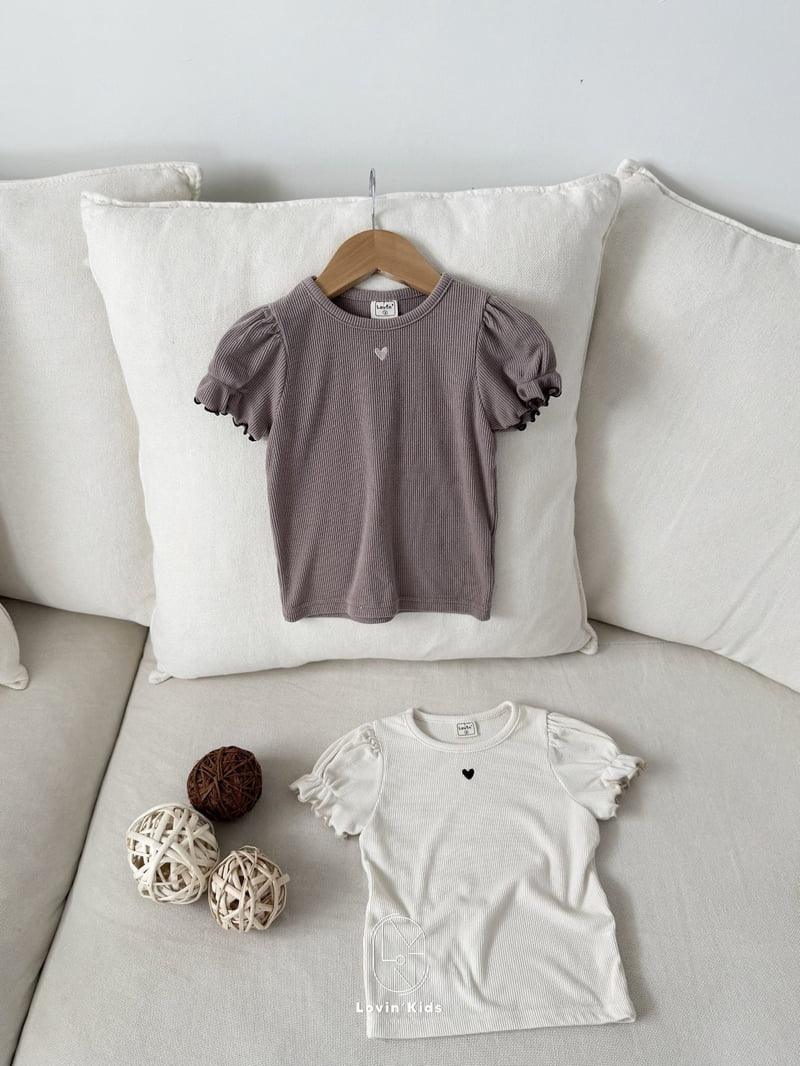 Lovin - Korean Baby Fashion - #onlinebabyboutique - Puff Heart Tee
