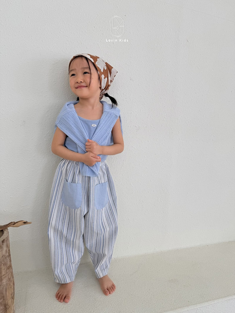 Lovin - Korean Baby Fashion - #onlinebabyshop - Mono Stripe Pants - 3