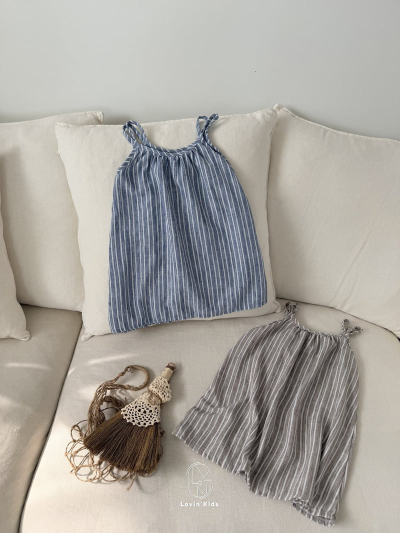 Lovin - Korean Baby Fashion - #onlinebabyshop - Double Line One-piece