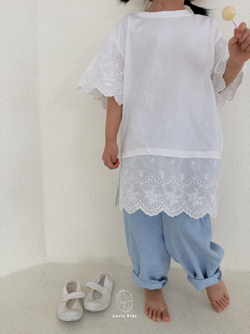 Lovin - Korean Baby Fashion - #onlinebabyshop - Angel Lace Tee - 5