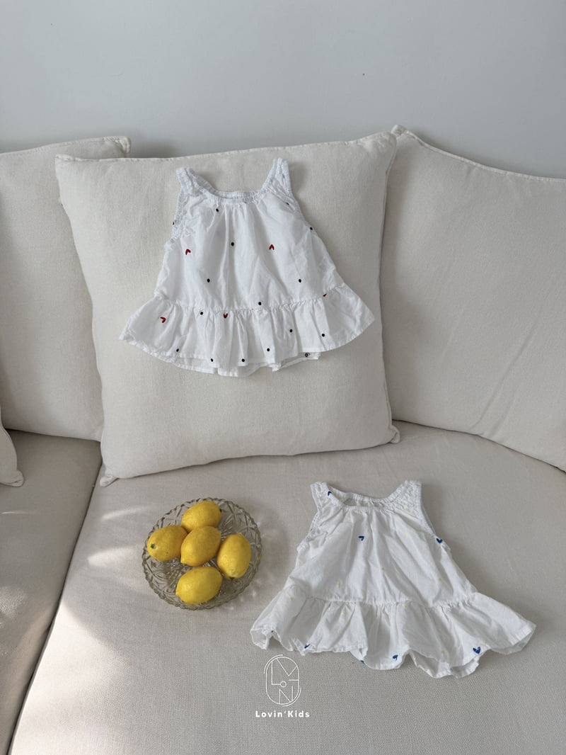 Lovin - Korean Baby Fashion - #onlinebabyshop - Heart Dot Blouse