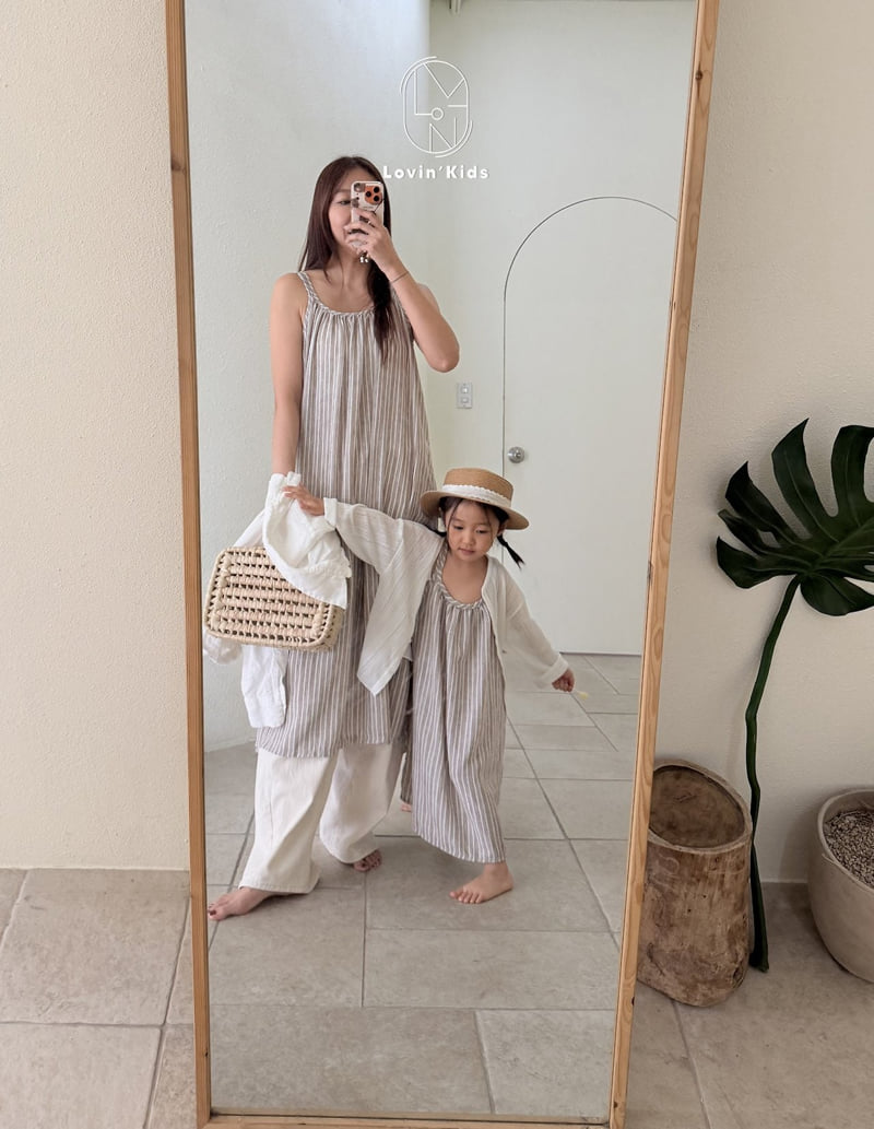 Lovin - Korean Women Fashion - #womensfashion - Double Line One-piece (Mom)