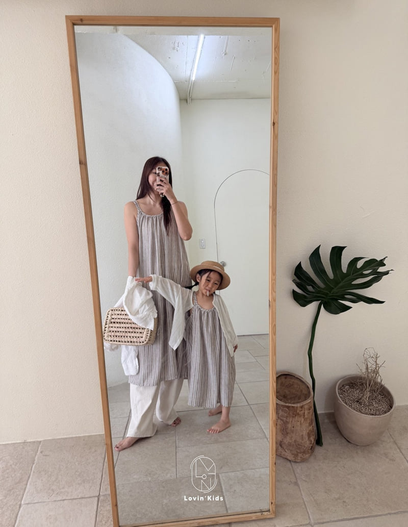 Lovin - Korean Women Fashion - #womensfashion - Double Line One-piece (Mom) - 3