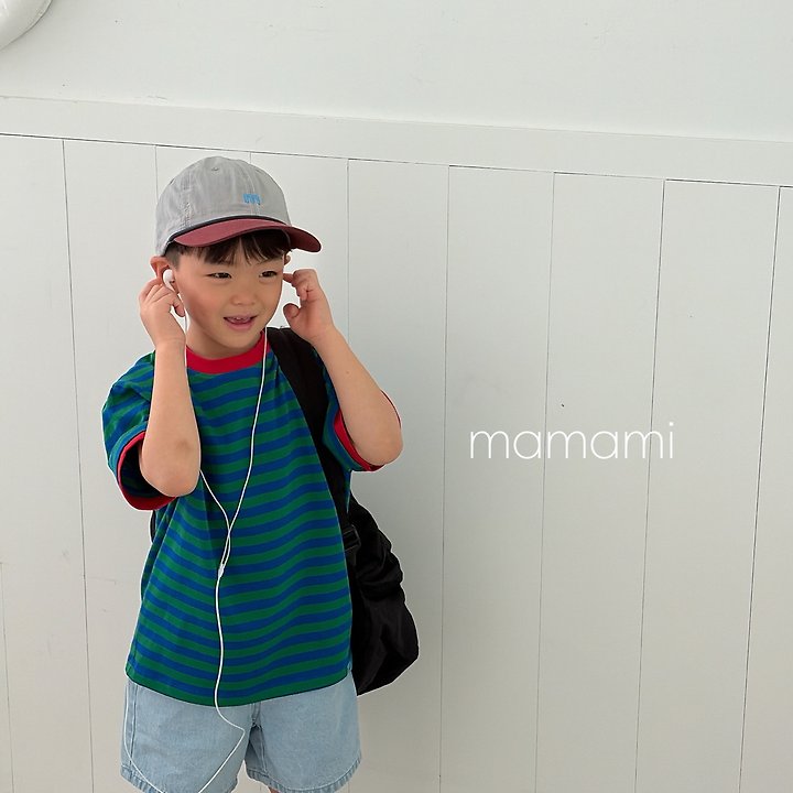 Mamami - Korean Children Fashion - #kidzfashiontrend - Pop Stripe Tee - 4