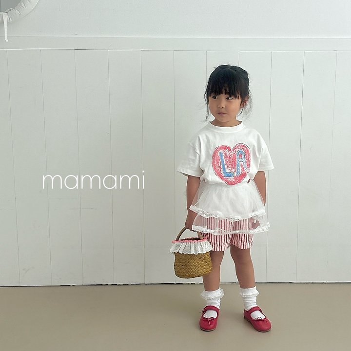 Mamami - Korean Children Fashion - #childofig - Heart Lettering Tee - 12