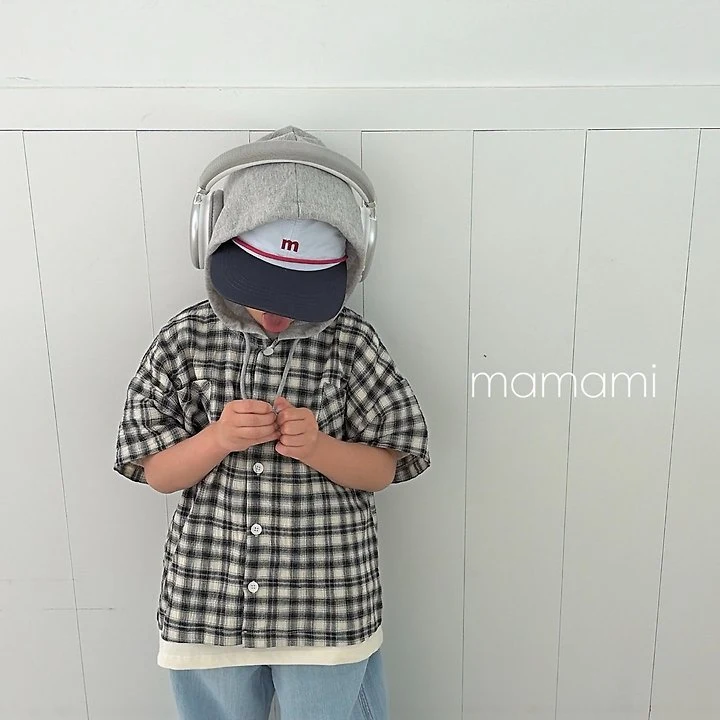 Mamami - Korean Children Fashion - #childofig - Checks Hoodie - 3