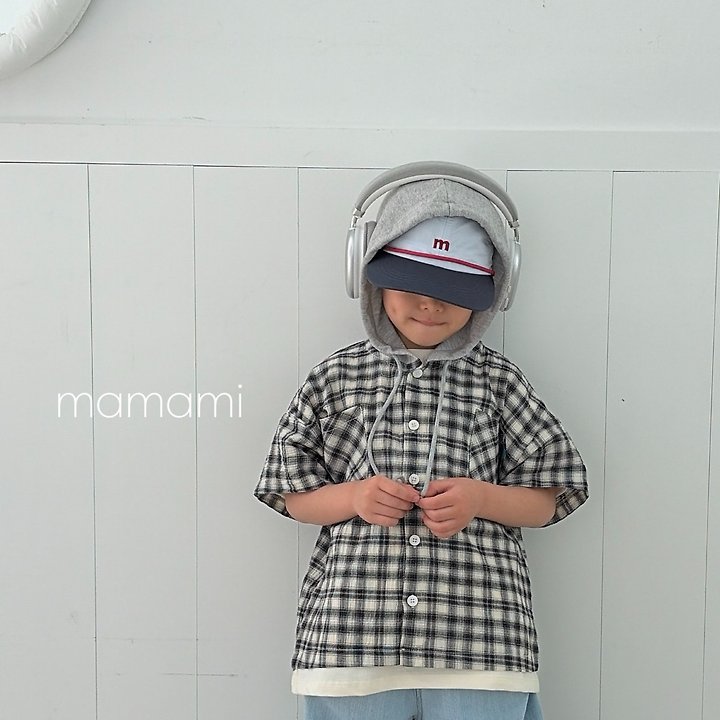 Mamami - Korean Children Fashion - #childofig - Checks Hoodie - 4