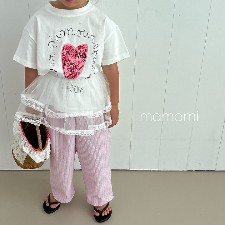 Mamami - Korean Children Fashion - #fashionkids - Drawing Heart Tee - 8