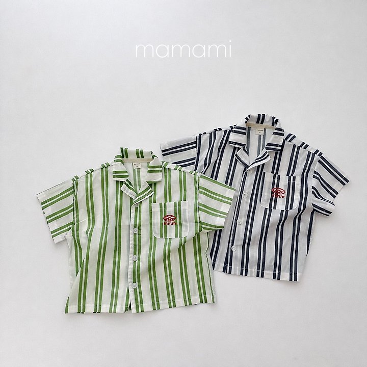 Mamami - Korean Children Fashion - #kidsshorts - Stripe Summer Shirt