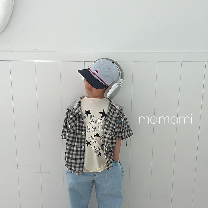 Mamami - Korean Children Fashion - #kidsshorts - Checks Hoodie - 8