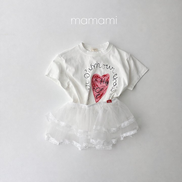 Mamami - Korean Children Fashion - #kidsstore - Drawing Heart Tee - 10