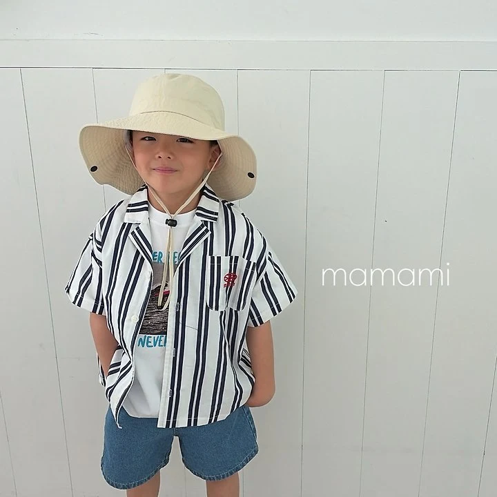 Mamami - Korean Children Fashion - #kidzfashiontrend - Stripe Summer Shirt - 3