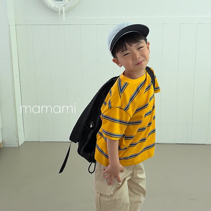Mamami - Korean Children Fashion - #kidzfashiontrend - Sun Multi Stripe Tee - 12