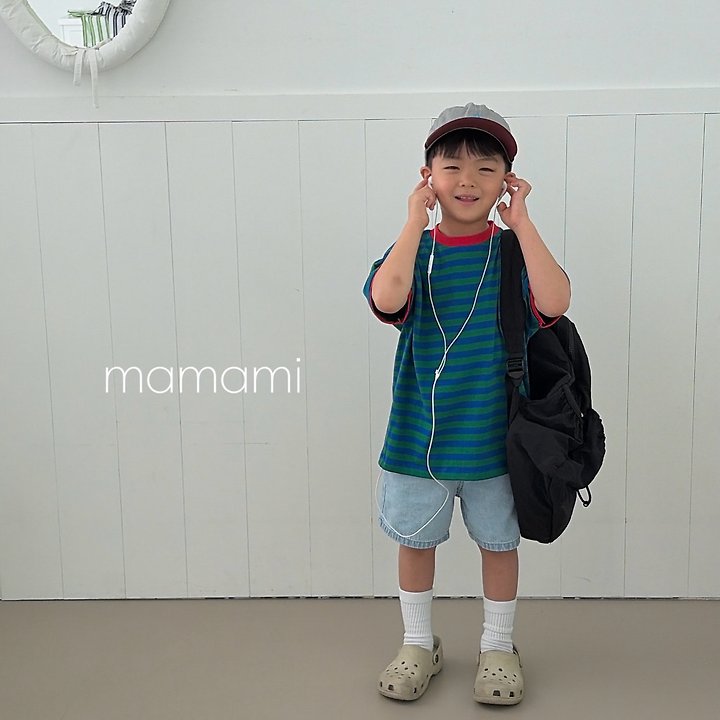 Mamami - Korean Children Fashion - #kidzfashiontrend - Pop Stripe Tee - 3