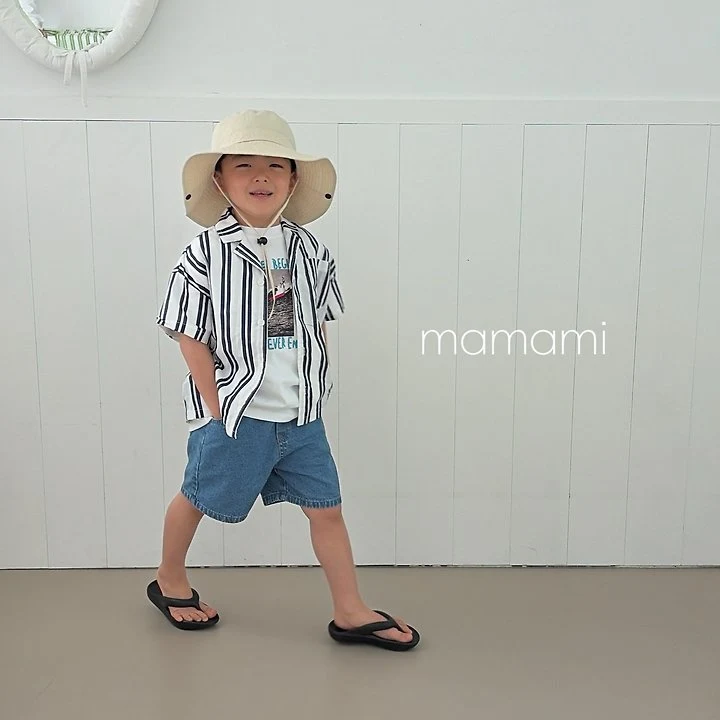 Mamami - Korean Children Fashion - #littlefashionista - Stripe Summer Shirt - 5