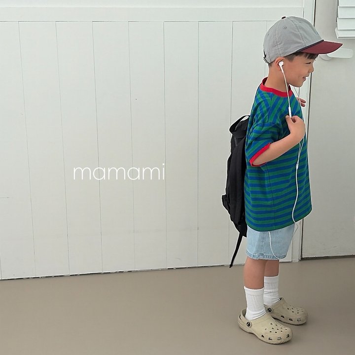 Mamami - Korean Children Fashion - #littlefashionista - Pop Stripe Tee - 5