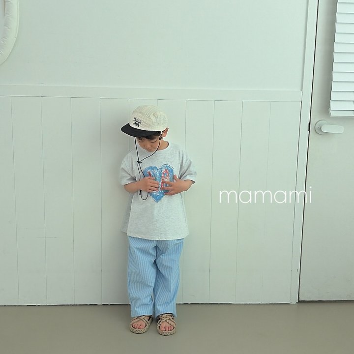 Mamami - Korean Children Fashion - #prettylittlegirls - Heart Lettering Tee - 10
