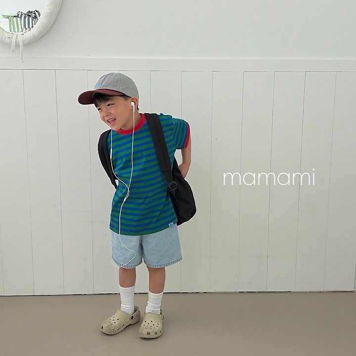 Mamami - Korean Children Fashion - #stylishchildhood - Blue Fit Denim Shorts - 8