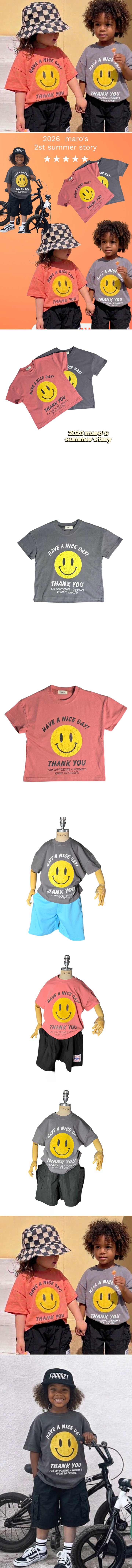 Maro - Korean Women Fashion - #momslook - Smile Day Tee (Adult)