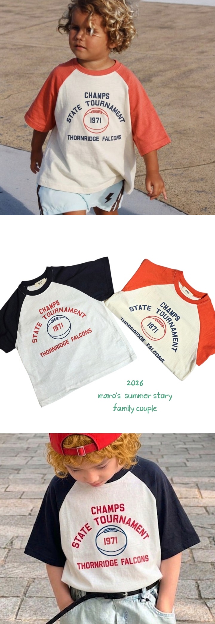 Maro - Korean Women Fashion - #womensfashion - Champs Raglan Tee (Adult)