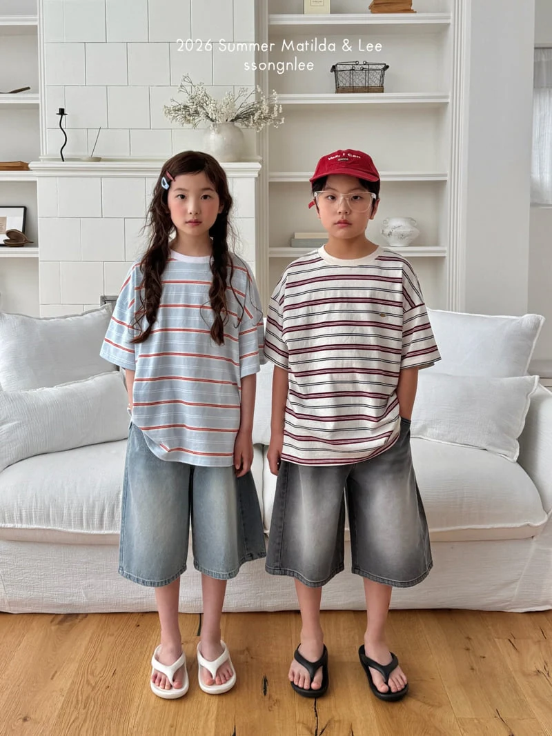Matilda & Lee - Korean Children Fashion - #Kfashion4kids - Melbourne Stripe Tee - 12