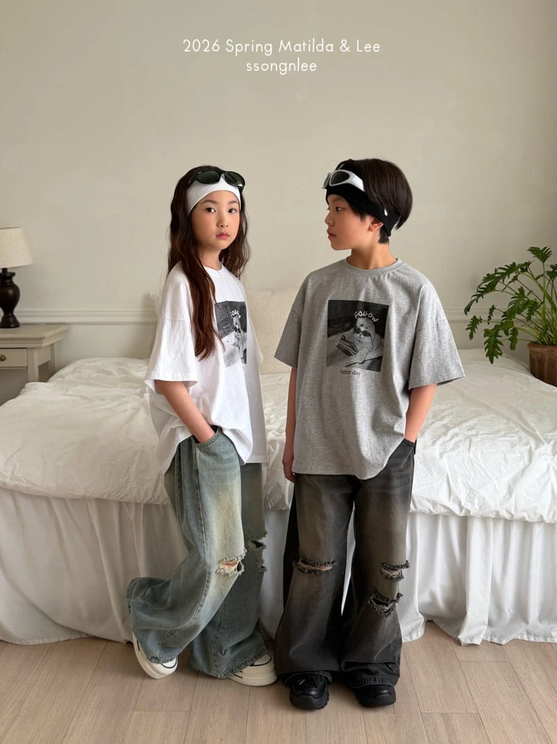 Matilda & Lee - Korean Children Fashion - #Kfashion4kids - Follow Cat Short Sleeve Tee - 8