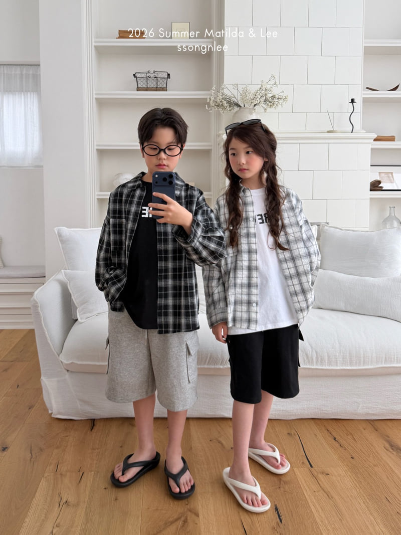 Matilda & Lee - Korean Children Fashion - #Kfashion4kids - Summer Check Shirt - 10