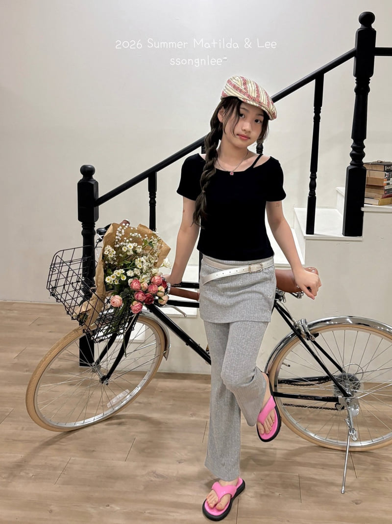 Matilda & Lee - Korean Children Fashion - #Kfashion4kids - Unbalanced Strap Tee - 10