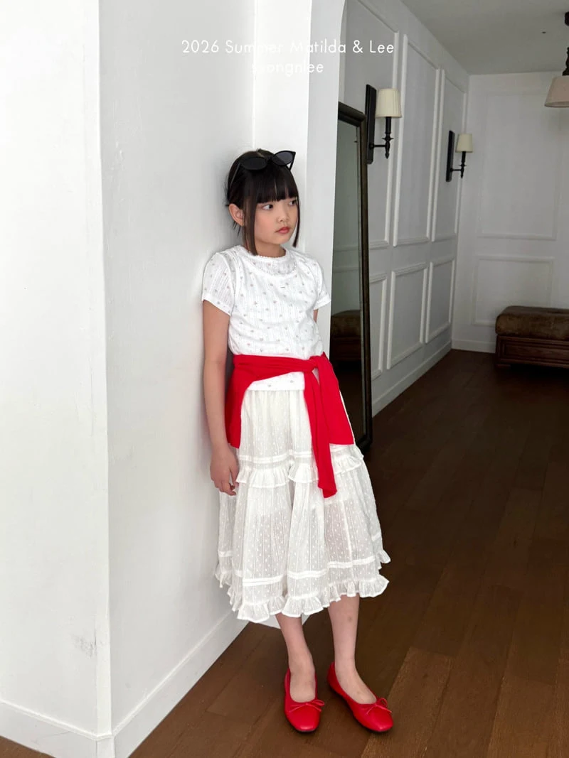 Matilda & Lee - Korean Children Fashion - #kidzfashiontrend - Flower Short Sleeve Tee - 4