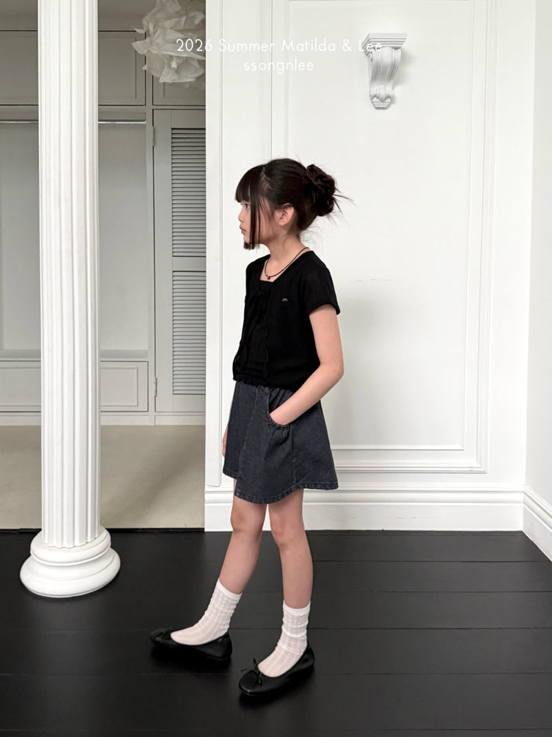 Matilda & Lee - Korean Children Fashion - #childofig - Denim Shirring Shorts - 8