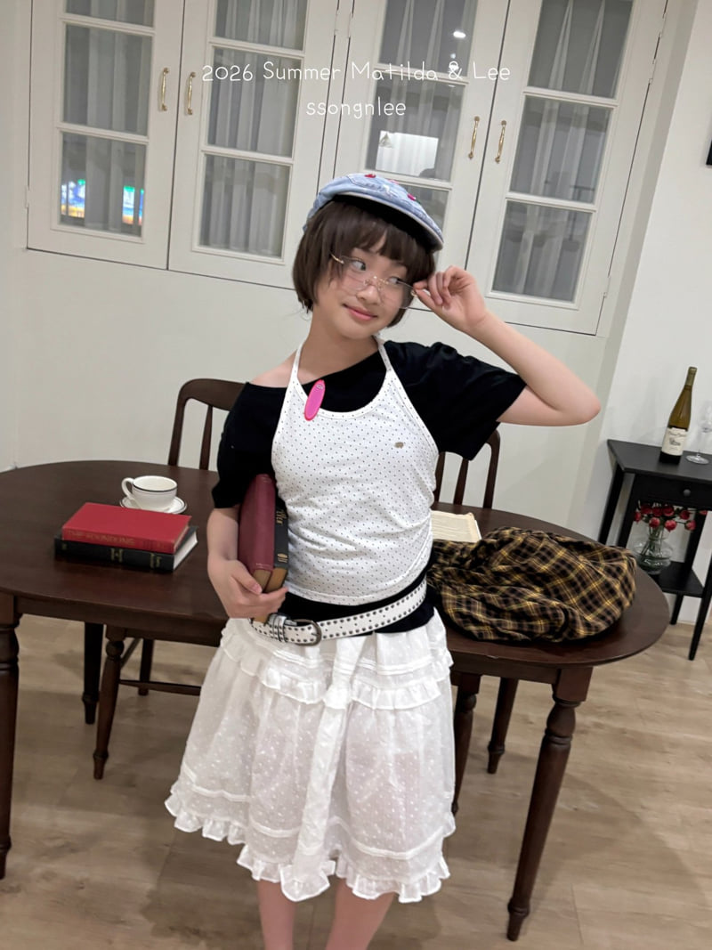 Matilda & Lee - Korean Children Fashion - #childofig - Dot Off-Shoulder Set - 12