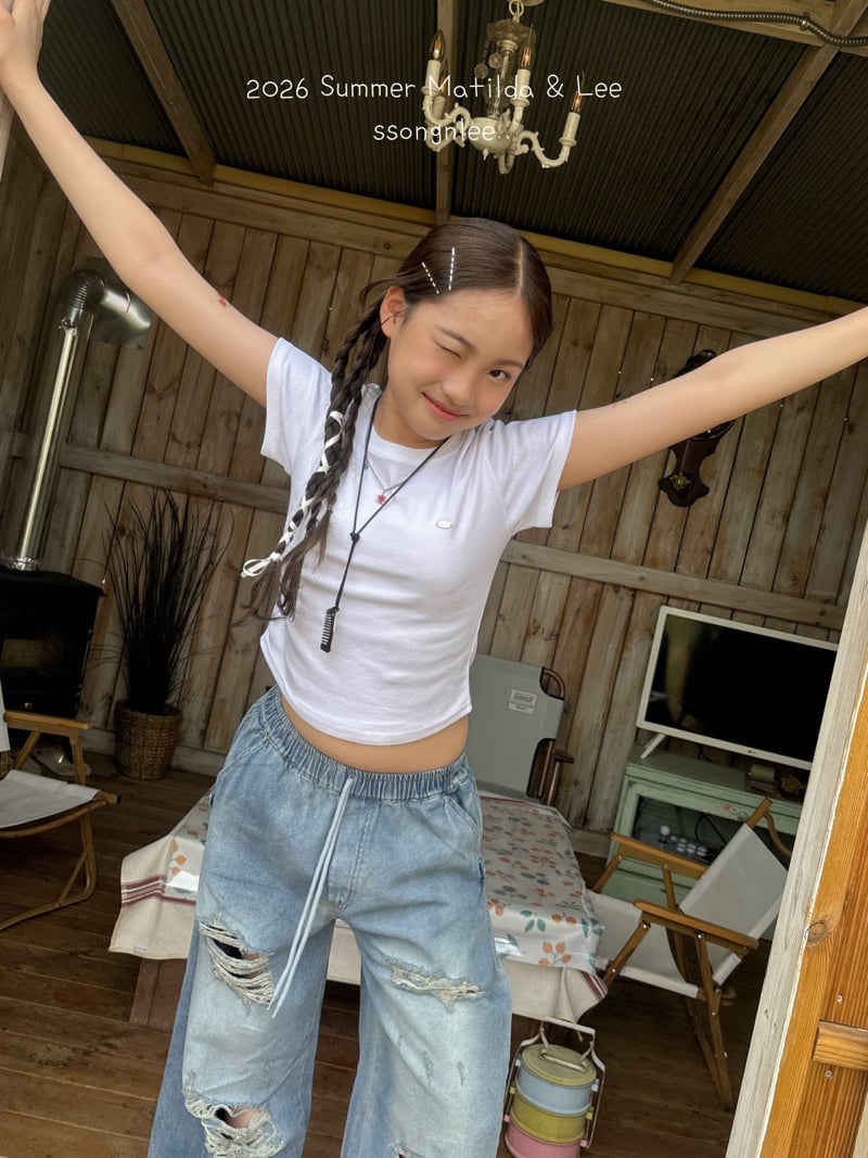 Matilda & Lee - Korean Children Fashion - #childofig - Damaged Denim Pants - 5