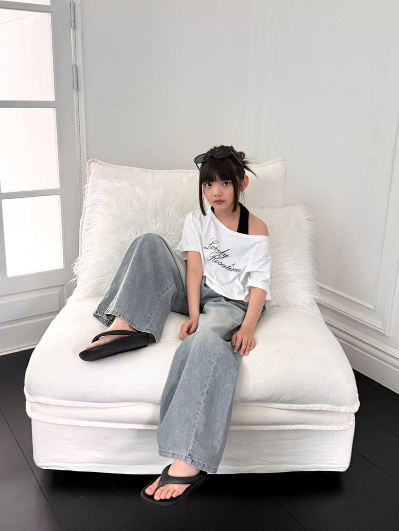 Matilda & Lee - Korean Children Fashion - #prettylittlegirls - Lovely Off-Shoulder Set - 4