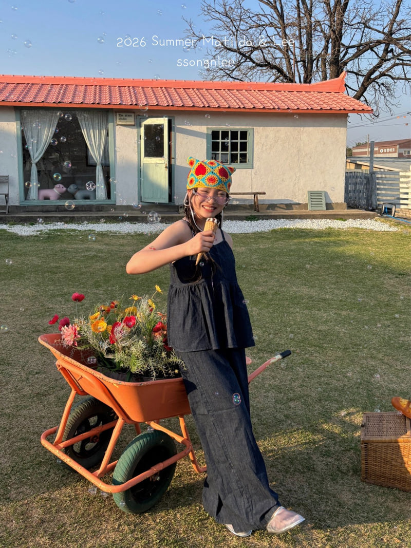 Matilda & Lee - Korean Children Fashion - #childofig - Hedgy Wide Denim Pants - 7