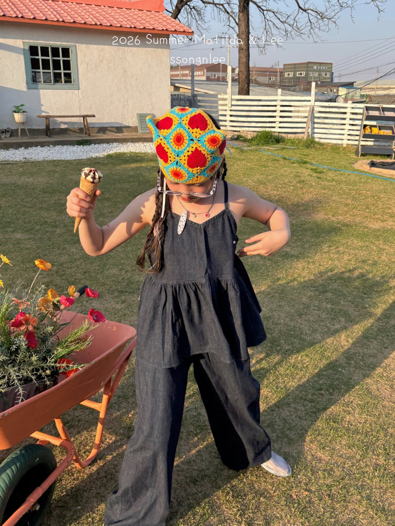 Matilda & Lee - Korean Children Fashion - #childofig - Hedgy Wide Denim Pants - 8