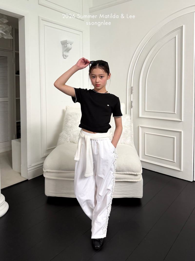 Matilda & Lee - Korean Children Fashion - #childofig - Eyelet Pin Tuck Tee - 7